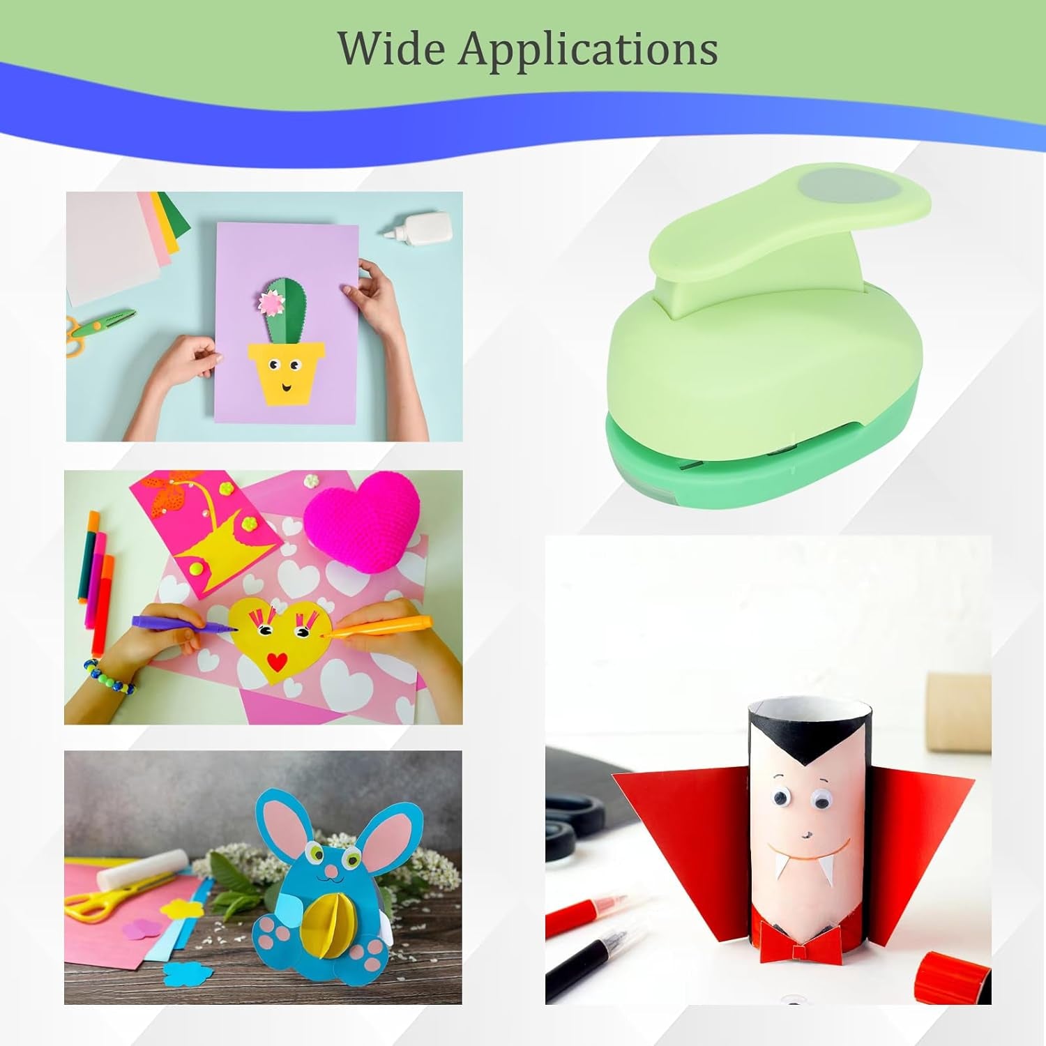 1.5 Inch Circle Paper Punch, Hole Punch Shapes, Circle Cutter Tool for Paper, Hole Puncher for Crafts, Scrapbooking, Cardstock, Greeting Cards, DIY, Kids Arts