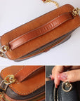 4Pcs Brass Ball Studs Rivets D Ring for Leather Crossbody Purse Craft