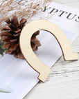 Horseshoe Wood Cutout 24Pcs Horseshoe Shape Wood Slices Unfinished Wood Chips Handicrafts Home Decorative Wooden Cutouts DIY Crafts Home Decoration Craft Projects