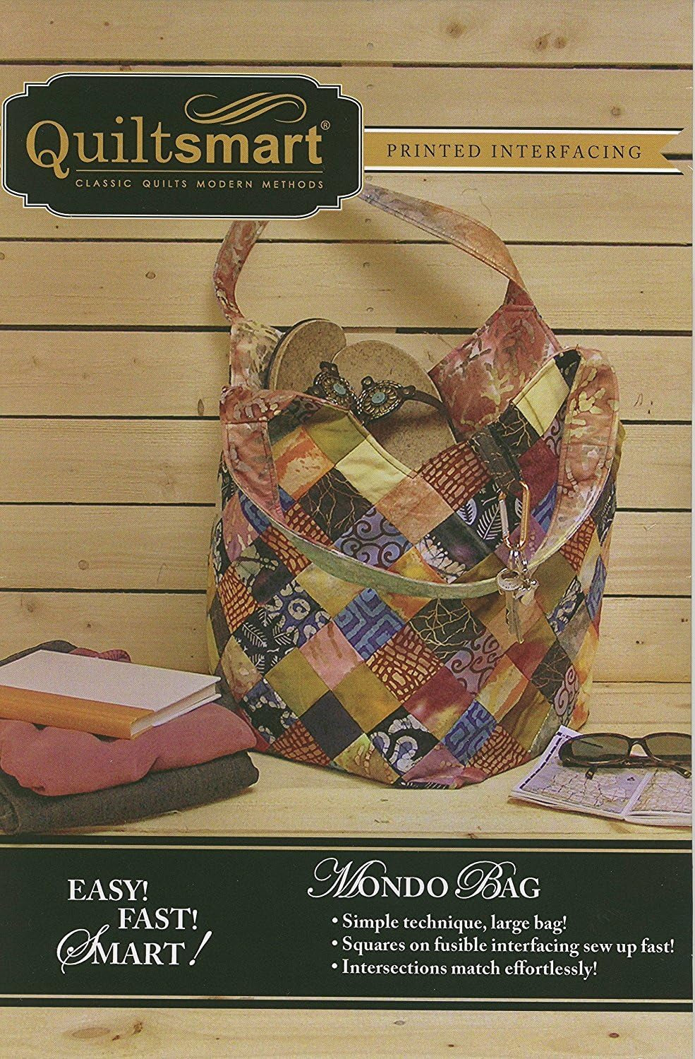 Mondo Bag Fun Pack Pattern and Printed Interfacing, Multi, Multicolor