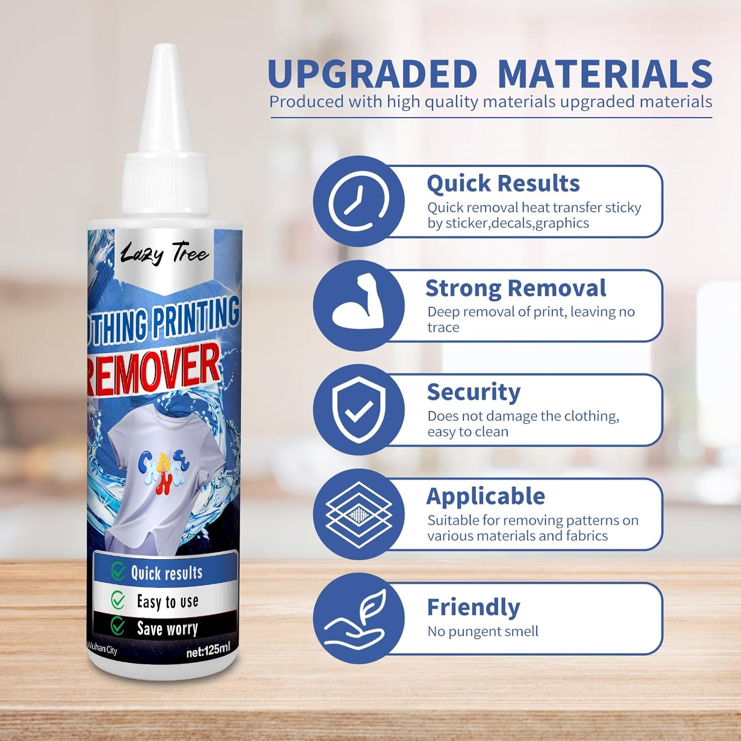Heat Transfer Vinyl Remover for Fabrics [2024 Updated] Rapid Remover, Vinyl Letter Remover, Powerful Residue Remover, Quick Results, No Irritating Smell-125 ML