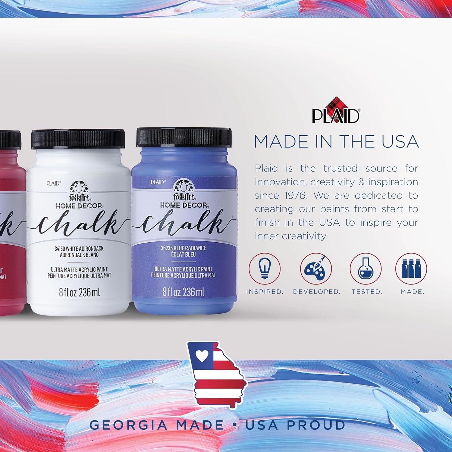 Home Decor Chalk Furniture & Craft Acrylic Paint in Assorted Colors, 8 Ounce, Crackle