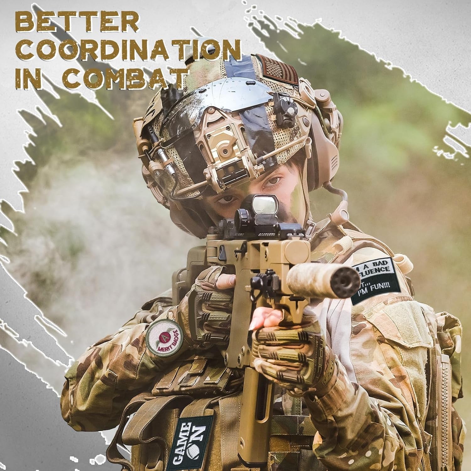 50 Pcs Random Funny Tactical Military Patches Set Tactical Flag Patch Bundle Army Patch Loop and Hook Patches Full Embroidered Appliques for Caps Tactical Vest Jackets Bags Backpacks