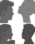 12 Pairs Stainless Steel CZ Stud Earrings Hoop Earrings Set Huggie Hoop Ear Piercing for Woman/Men/Teen Girls and Boys Gift