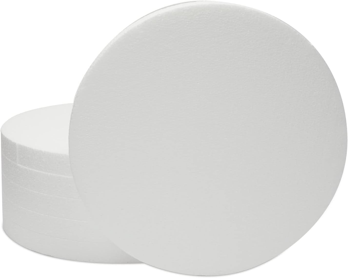 6 Pack 12X12-Inch round Foam Circles for Crafts, 1" Thick, for DIY Projects, Decorations (White)