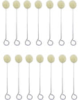 100 Packs Wool Daubers Ball Brush Leather Dye Tool with Metal Handle for DIY Crafts Projects