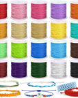 20 Rolls Wax String for Bracelet Making, Waxed Thread Bracelet Cord, Waxed Polyester Cord Bracelet Rope for DIY Bracelets, Necklace and Macrame