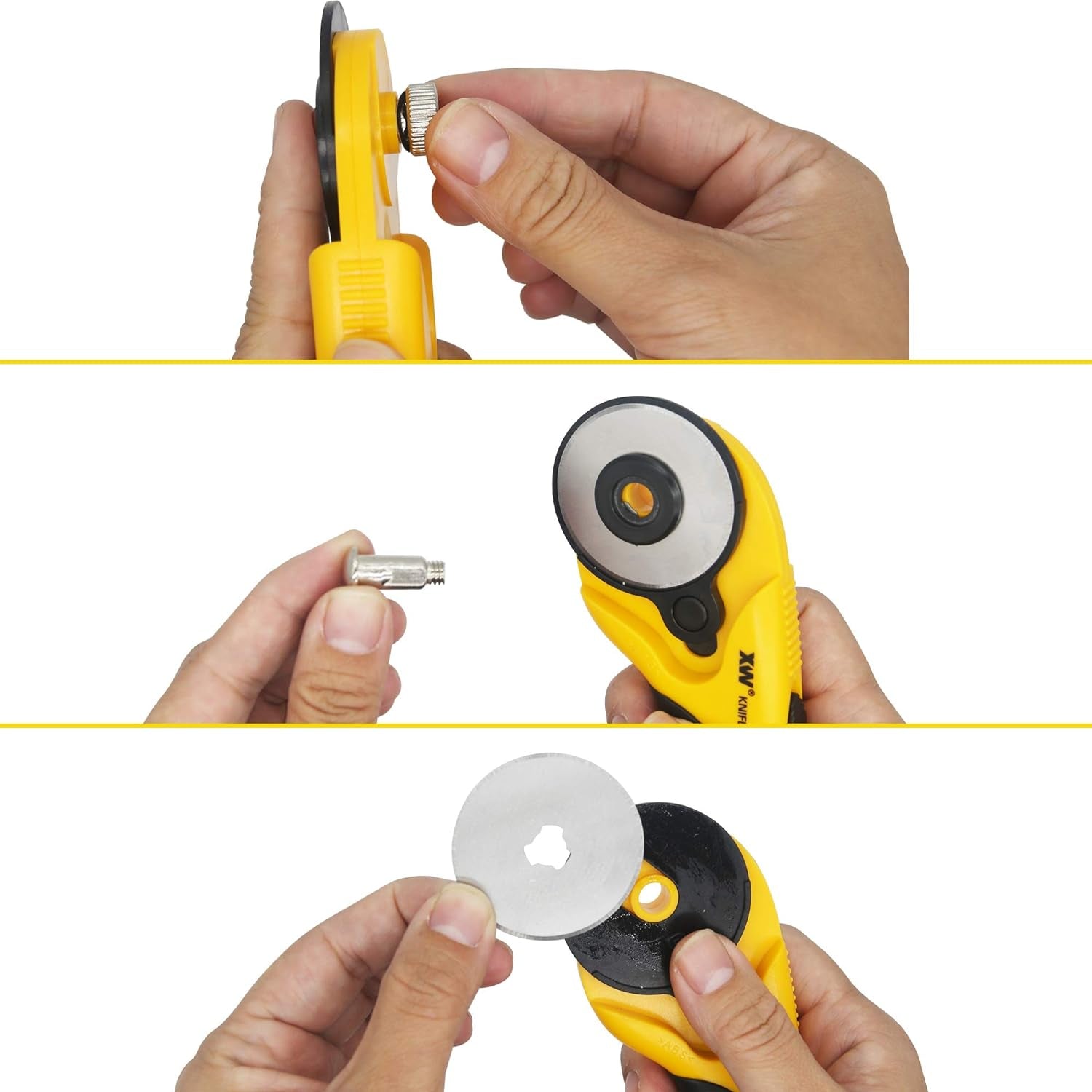 Hobby Knife Set- 45Mm SKS-7 Rotary Cutter and Precision Knife for Art, Quilting and Crafting,12 Bonus Blades