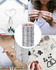 540 Feet Aluminum Wire,  Bendable Craft Metal Wire 18 Gauge Flexible Beading Wire for Wreath Making Jewelry Making Floral (Silver, 1Mm)