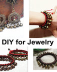 100PCS Small Jingle Bell 1/2 Inches Vintage Bronze Mini 10Mm Alloy Beads DIY for Jewelry Findings Sewing Wedding Doors Crafts