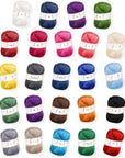 Soft Yarn 2400 Yards (24X50G), Acrylic Yarn for Crocheting & Knitting, 24 Vivid Colors, Perfect for Crafts, Amigurumi Yarn Set