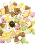 40 PCS 3D Ice-Lolly Flatback Resin Charm Assorted No Hole Beads for DIY Scrapbooking Embellishment Phone Case Decor Hair Clip Craft Jewelry Making Supplies
