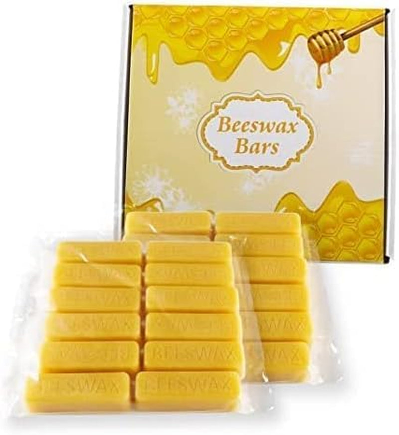 24 Yellow Beeswax Blocks, Bees Wax Making, DIY Projects, Candle Making,1 Oz Each