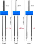 6Pack Twin Needle Double Needle with 2 PCS 9 Groove Pintuck Presser Foot 3 Size 2/90 3/90 4/90 by