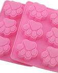 Silicone Molds for Dog Treats Soap Making and Chocolate, Animal Paws, 2 Pack