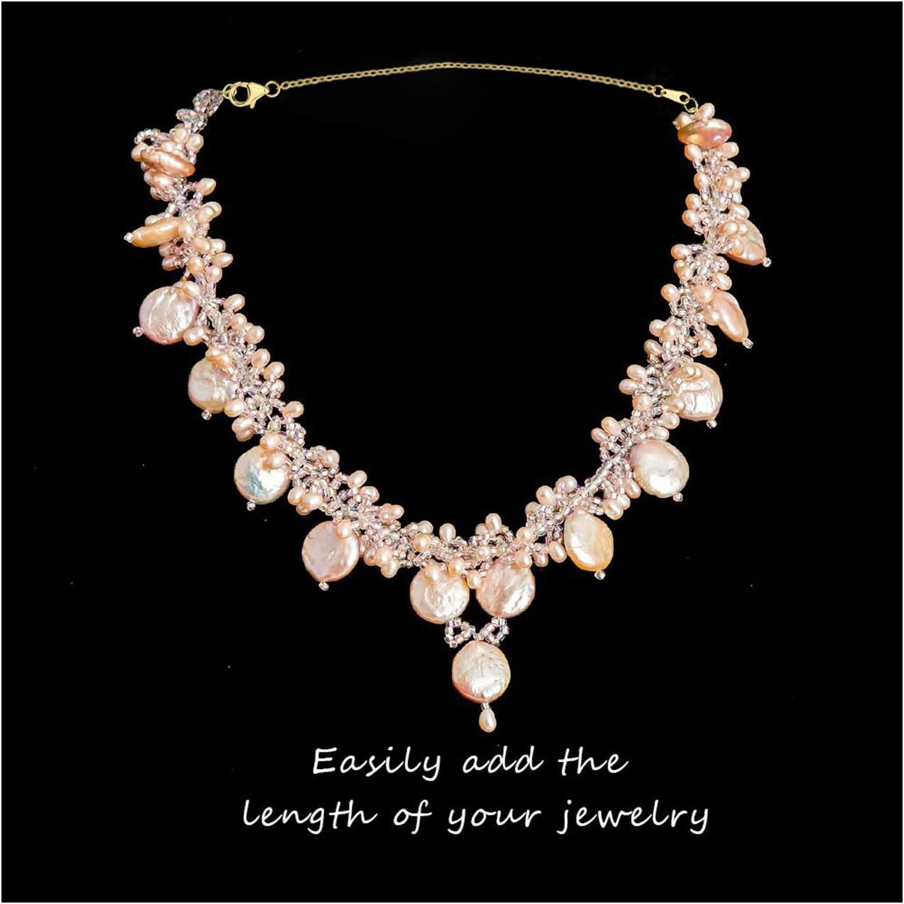 Extenders Chain Necklace 14K Gold Plated Sterling Silver Extension Chains for Jewelry Making(1 2 3 Inch)