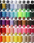 100Pcs Bobbins Sewing Threads Kit, 500 Yard per Polyester Thread Spools, Prewound Bobbins with Case, Sewing Threads for Sewing Machine, Sewing Supplies for Hand, Travel, DIY and Home, 50 Colors