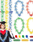 36 Set Graduation Candy Lei Making Kit,Class of 2024 Graduation Hawaiian Candy Lei Bags,Candy Lei Tubing Kit Gift Ribbon Present for Graduation Party Supplies