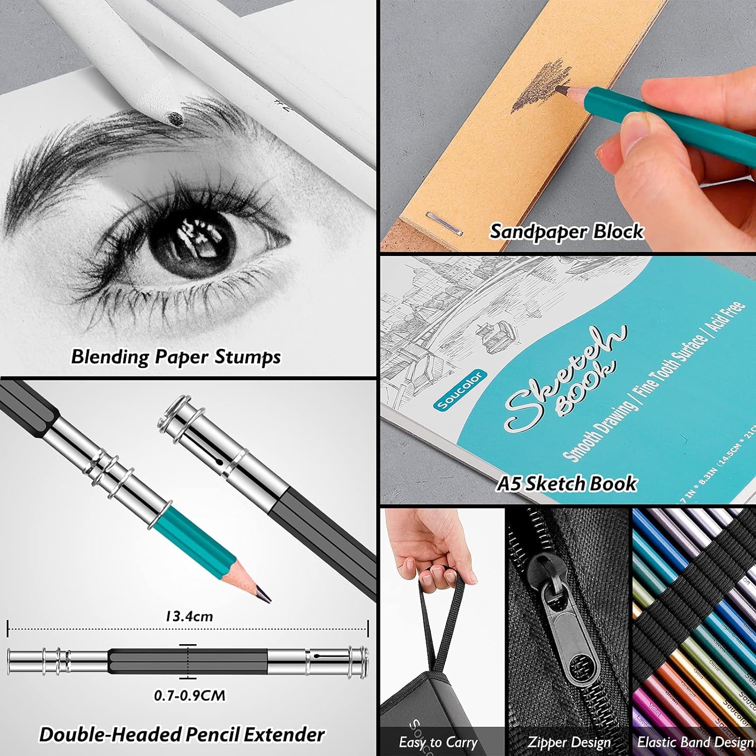 73 Art Supplies for Adults Kids, Art Kit Drawing Supplies Sketching Pencils Coloring Set with Sketchbook, Coloring Book, Charcoal Metallic Graphite for Shading Blending, Gifts for Teen