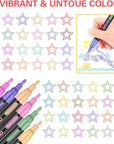 48 Outline Markers for Teen Girl Gifts Trendy Stuff, Glitter Markers Metallic Markers for Doodle Writing,Crafts for Girls 8-12