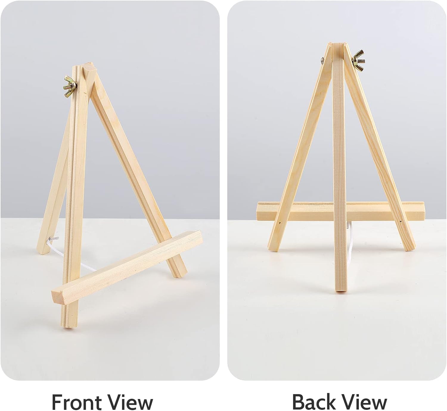 6PCS Wood Easels, 9 Inches Tabletop Easels, Tripod, Painting Party Easel, Kids Student Tabletop Easels for Painting, Art Craft Painting Easel Stand for Artist Adults Students