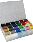 30 Color Handy Polyester Sewing Threads 45 M / 50 Yds Each [ 93011 ]