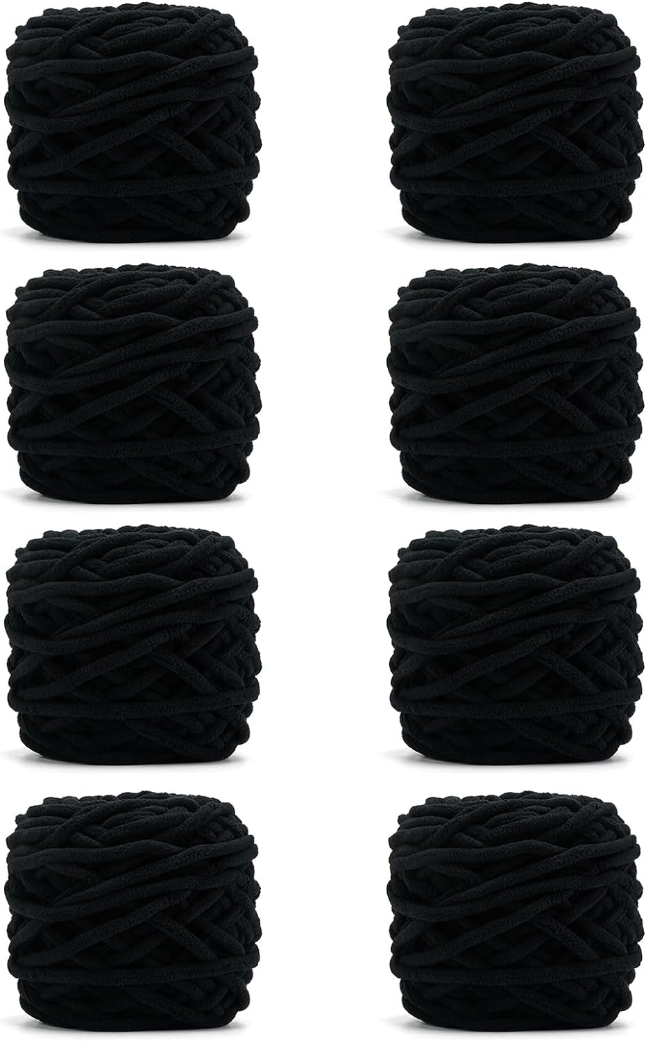 Blanket Yarn 3 Pack of 100G/3.5Oz - White Chenille Yarn 6 Super Bulky - Knitting, Crocheting &amp; Crafts Chunky Yarn