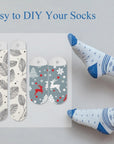 6 Pieces Metal Straight Sock Jigs, 2 Sizes Sublimation Crew Sock Jigs, Dye Printing Heat Press Transfer Socks Accessories for Printing DIY Pattern Designs Heat Press Socks