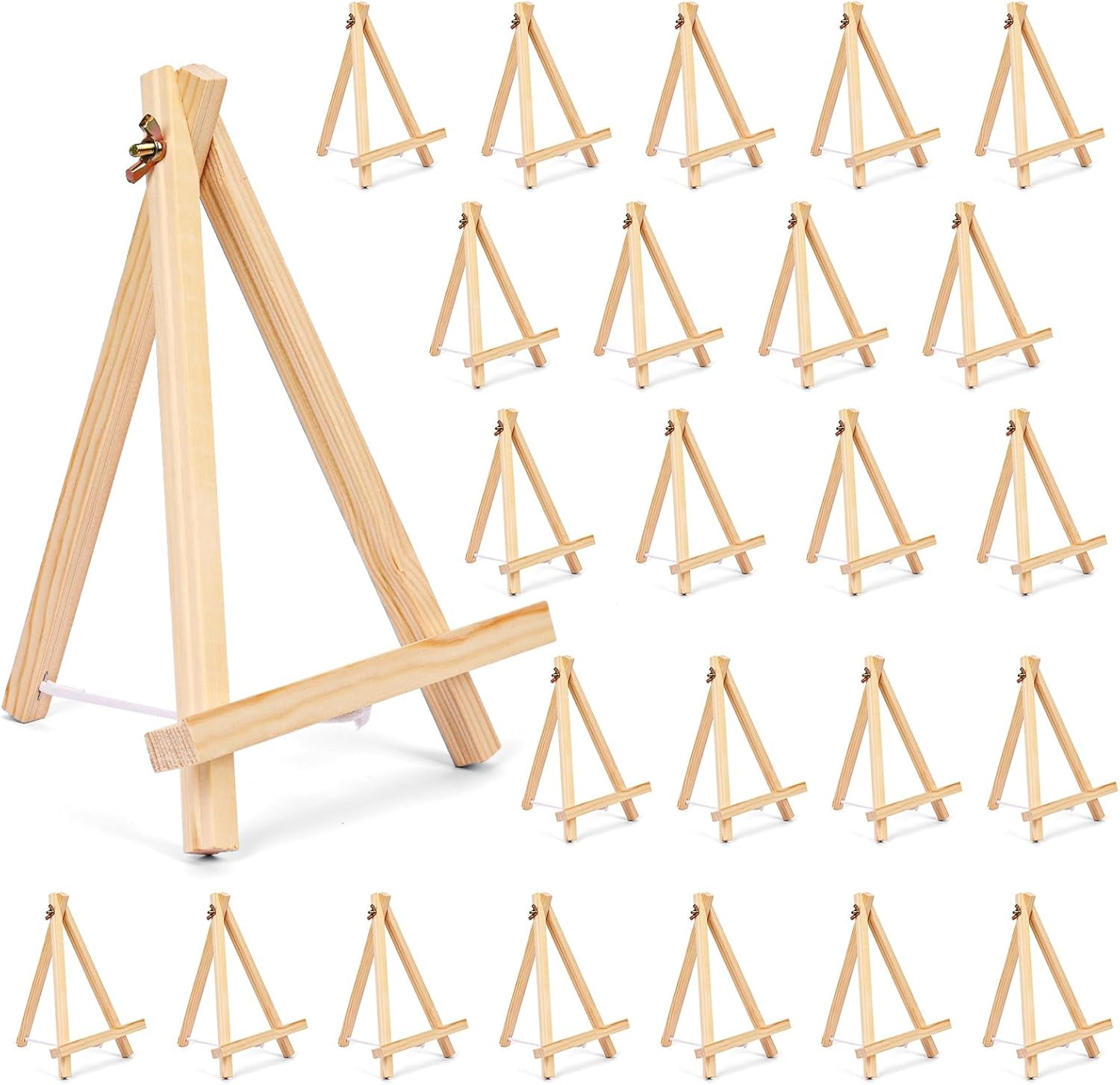Easel for Painting, 9 Inches Easel Stands Set of 12, Tabletop Painting Canvas Tall Wood Display Easels Set of 12, Art Craft Painting Easel Stand for Artist Adults Students