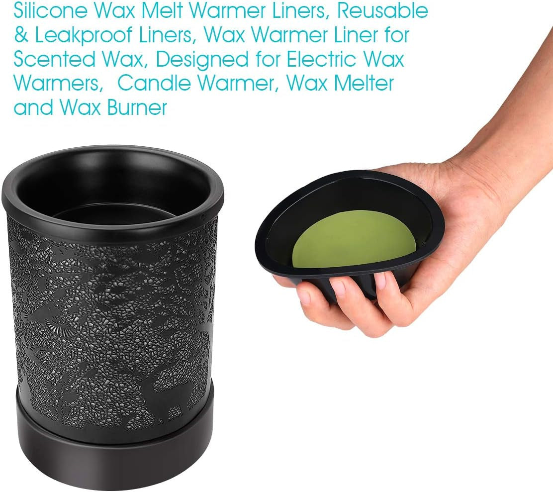 Silicone Wax Melt Warmer Liners for 4 Pieces, Reusable & Leakproof Liners, Wax Warmer Liner for Scented Wax, Designed for Electric Wax Warmers, Candle Warmer, Wax Melter and Wax Burner