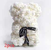 Valentine&#39;s Day Gift Rose Bear Eternal Flower Rose Teddy Bear PE Foam Bear 25cm Valentines Day