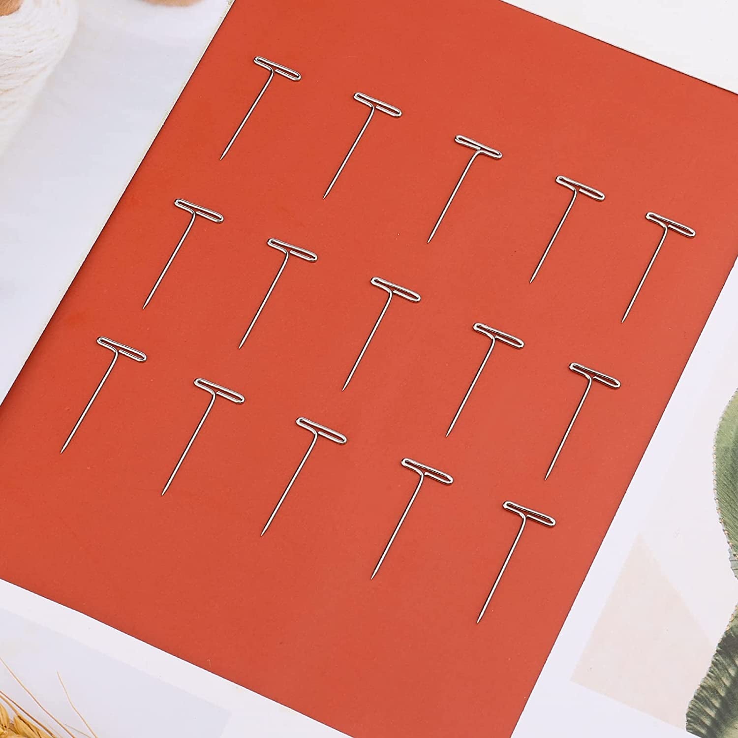 500 Pcs Wig Pins, 1 Inch Jewelry T Pin, Metal Sewing Pins for Wig, Sewing Jewelry Hanging Picture (Silver)