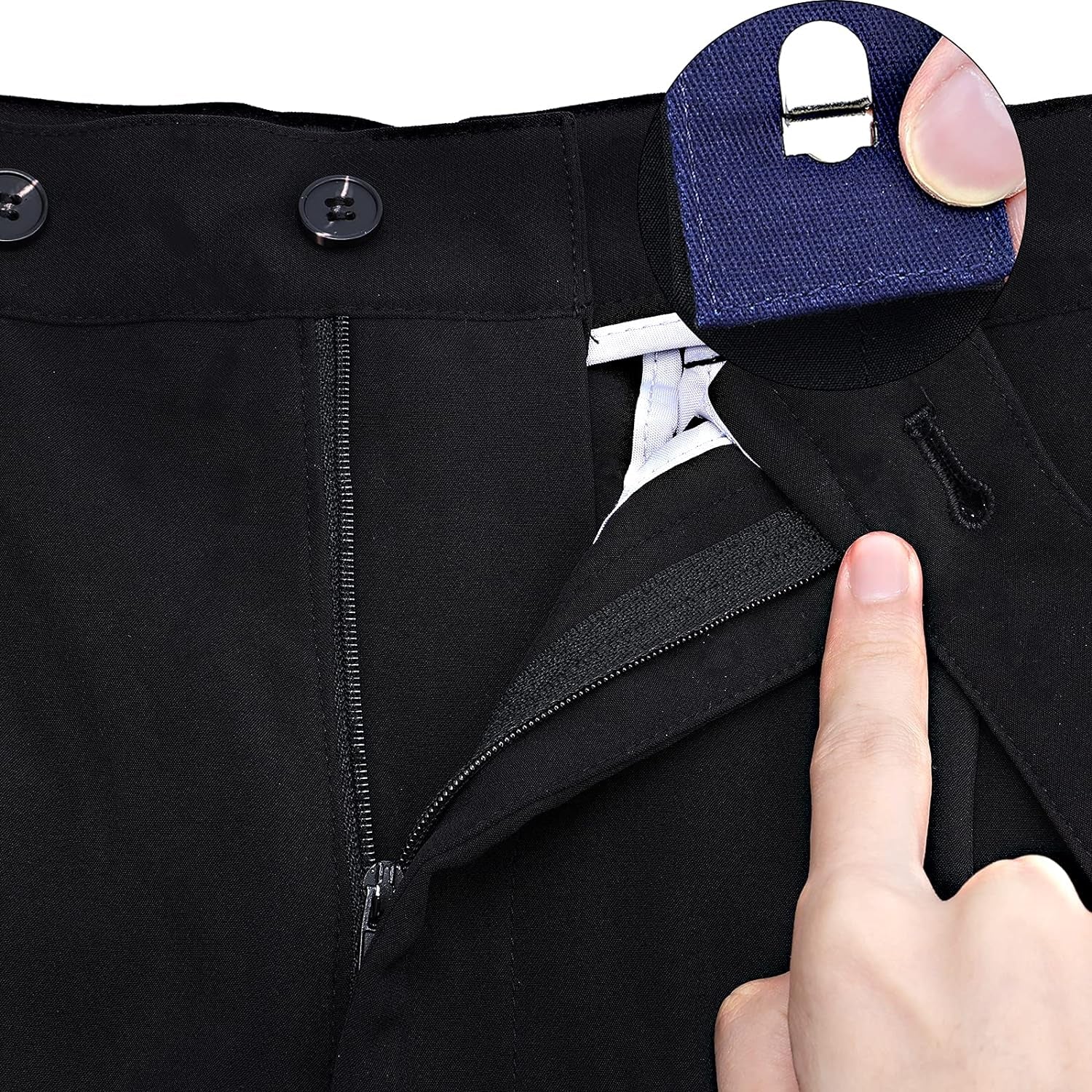 10Pcs Pants Waist Extenders, Adjustable Elastic Waist Extender, Pants Button Extender Set, 2 Types Waist Hook Extenders for Dress Jeans Pants Khakis Trousers Man and Woman