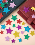 540Pcs Glitter Foam Star Stickers Self Adhesive Stars Wall Stickers for Scrapbooks Greeting Cards Home Birthday Party Graduation Decoration