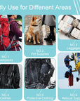 12 Pcs Ladder Slider Buckles+12 Pcs Tri Glide Slider for Backpack Strap Clips, Plastic Clips for Straps Adjuster, Backpack Clips for 1 Inch Webbing Strap.