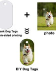 45Pcs Sublimation Blank Dog Tag Aluminum White Sublimation Stamping Tag Pendants Double Sided Blank Stamping Metal Tags, Personalized Pets Tags Oval