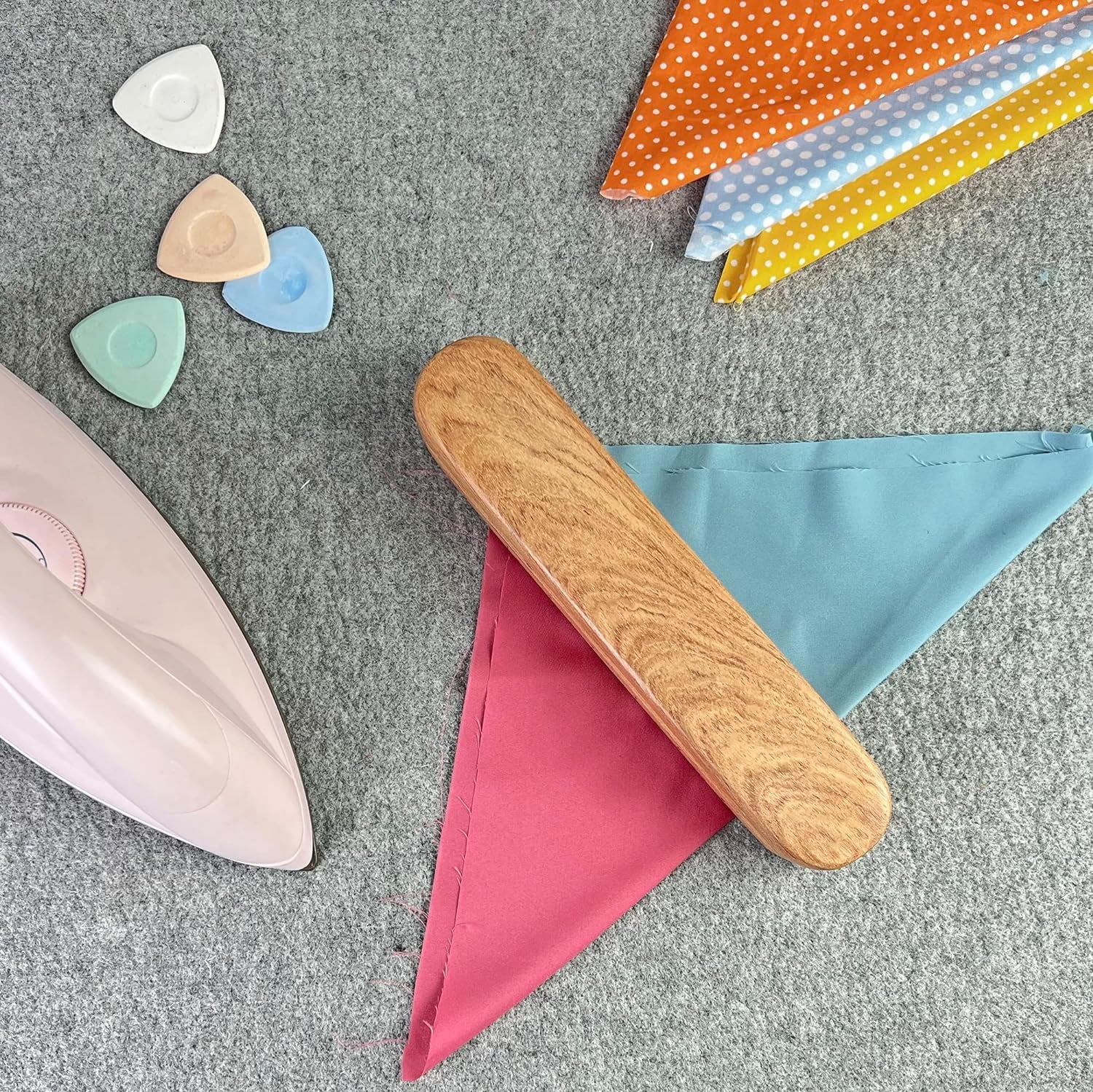 Tailors Clapper for Quilting, Hard Wood Professional Multipurpose Durable for Seam Ironing, Flattening Tool. Great for Setting Fabric Folds, Accenting, Clothing Wrinkle Sewing.