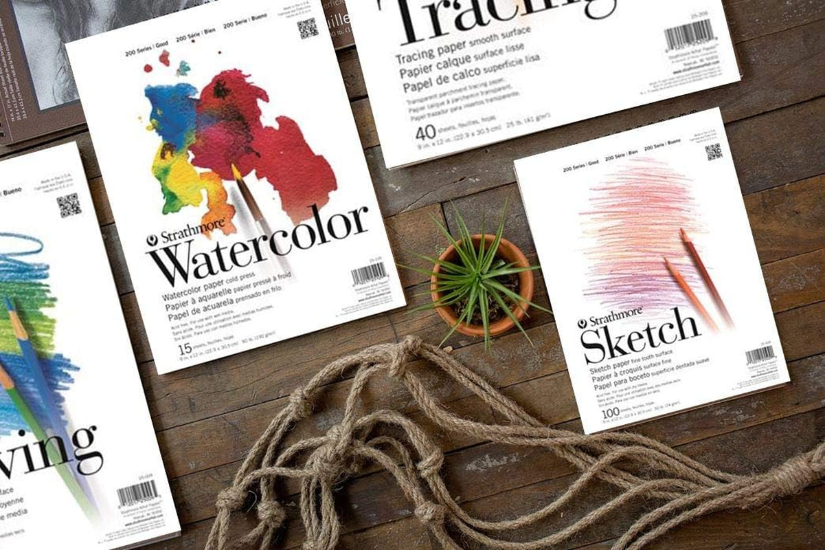 200 Series Sketch Pad, 9X12 Inch, 100 Sheets, Tape Bound - Artist Sketchbook for Drawing, Illustration, Art Class Students