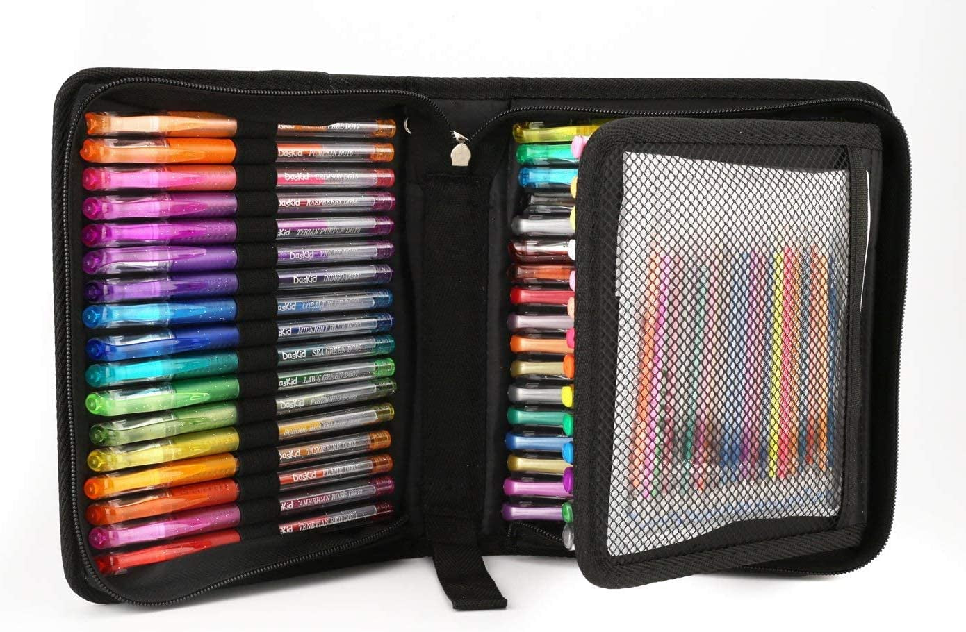 96 Color Artist Gel Pen Set, Includes 24 Glitter Gel Pens 12 Metallic, 6 Pastel,6 Neon, plus 48 Matching Color Refills, More Ink Largest Non-Toxic Art Neon Pen for Adults Coloring Books Craft Doodling Drawing