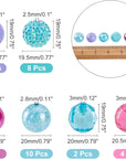 50Pcs Chunk Beads, 20Mm Focal Beads Bubblegum Beads Colorful Pen Beads Large Rhinestone Pearl Beads Loose Beads Spacer Beads for Pen School Jewelry Bracelet Necklace Keychain Craft Making