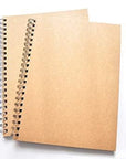 Spiral Sketch Book Large Notebook（Built-In Drawing Board） Kraft Cover Blank Sketch Pad Wirebound Sketching for Drawing Painting 8.5X11-Inch (2 Pack) 200 Sheets, 100 Sheets, 200Pages Each