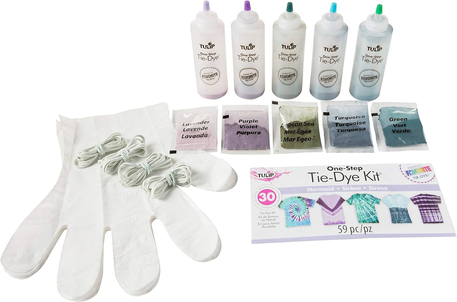 One-Step Tie-Dye Kit One-Step Tie Kit Fabric Dye, Mermaid