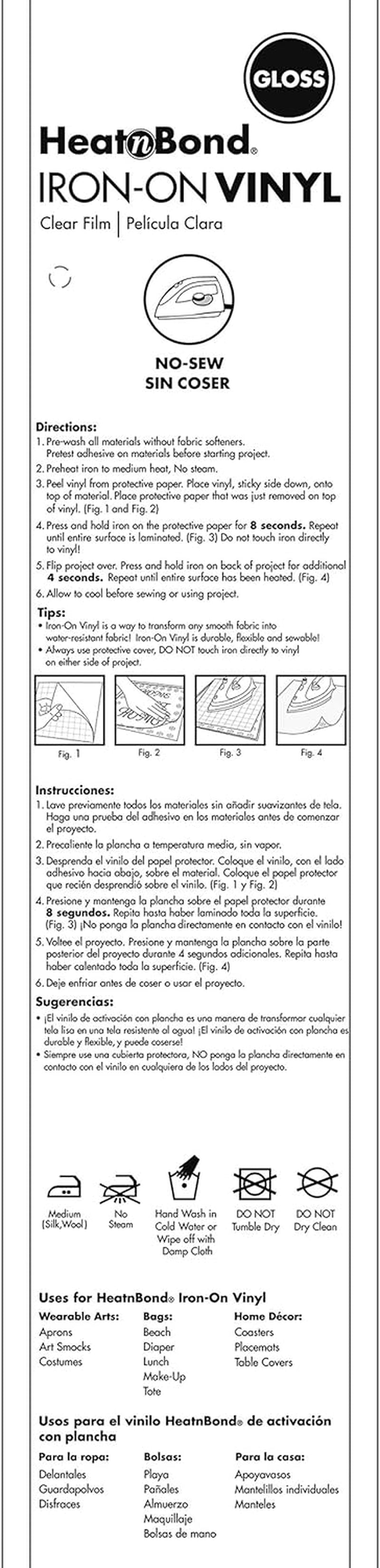 Iron-On Vinyl, 17" X 2 Yards, 17" X2 Yards Gloss