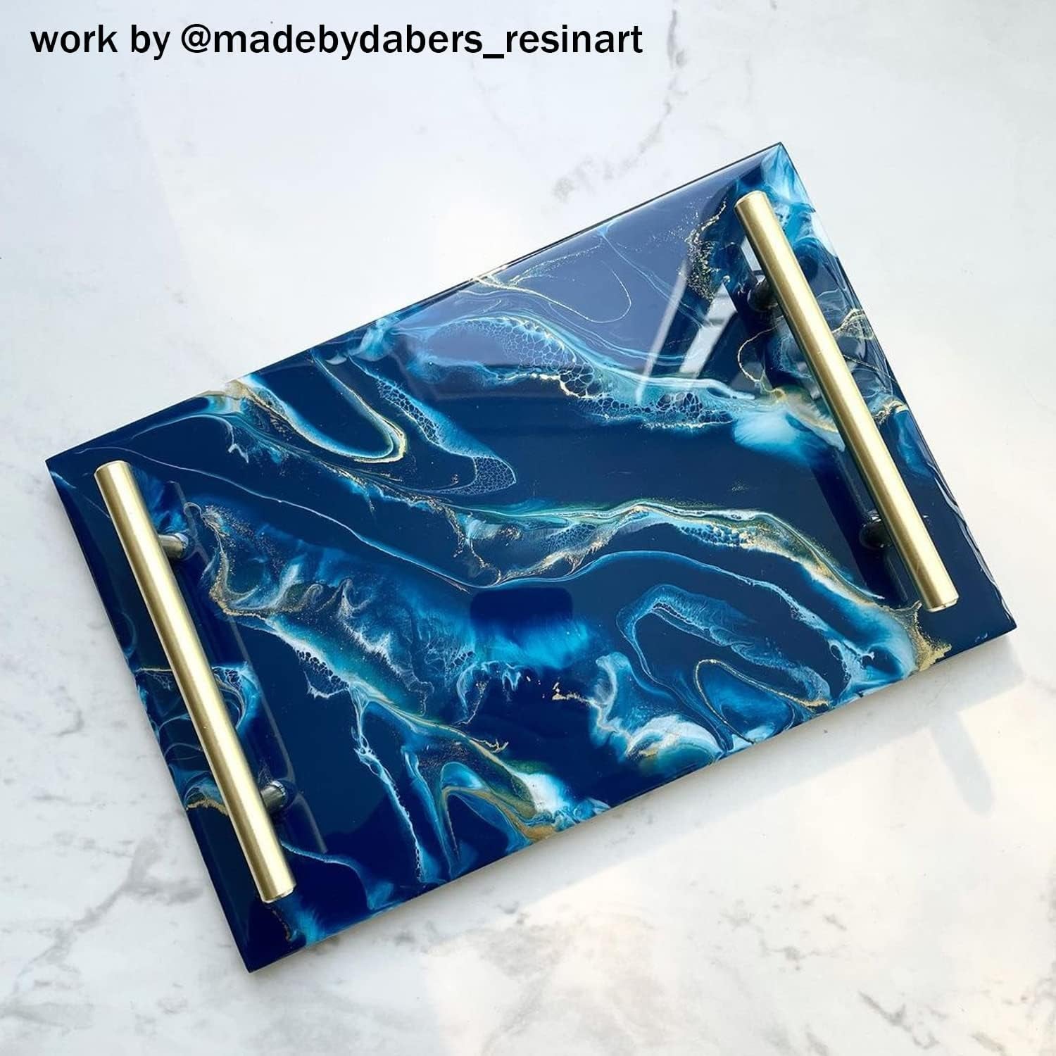 Silicone Large Deep Flat Tray Mold with Handles, Rectangle Mold for Resin Casting