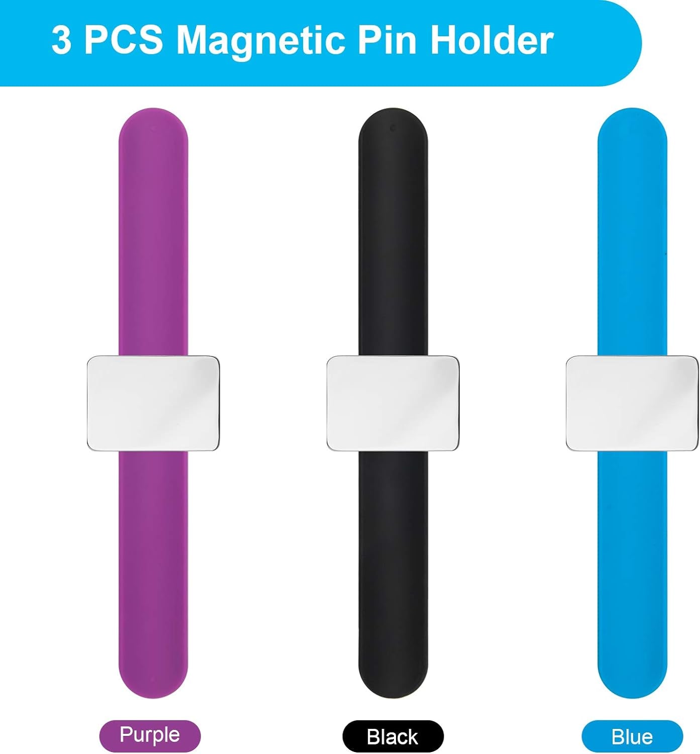 3 PCS Magnetic Pin Holder Wrist Band, Magnetic Wrist Sewing Pincushion with Wristband for Sewing