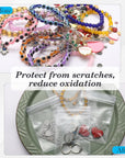 200 Pcs anti Tarnish Strips with Clear Plastic Jewelry Bags Sets, 100 Assorted Size Transparent Jewelry Storage Bags and 100 anti Tarnish Strips for Packaging Jewelry Rings Earrings (3 Sizes)