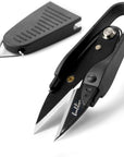 Premium Thread Snips - Thread, Yarn, Embroidery Snipper for Sewing, Quilting, Knitting, Jewelry Making - High-Carbon Steel Blades with Protective Cap and Lanyard