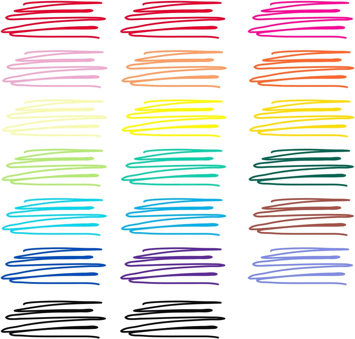 Permanent Nontoxic Fabric Markers, 20 Pack, Multicolor