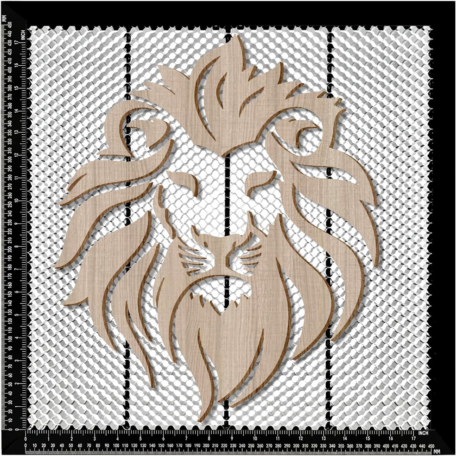 Honeycomb Laser Bed 500X500X22Mm(19.68&quot;X19.68&quot;X0.87&quot;) with Aluminum Panel, Honeycomb Working Table for Laser Cutter Engraver Table-Protecting, Fast Heat Dissipation, Smooth Edge Cutting