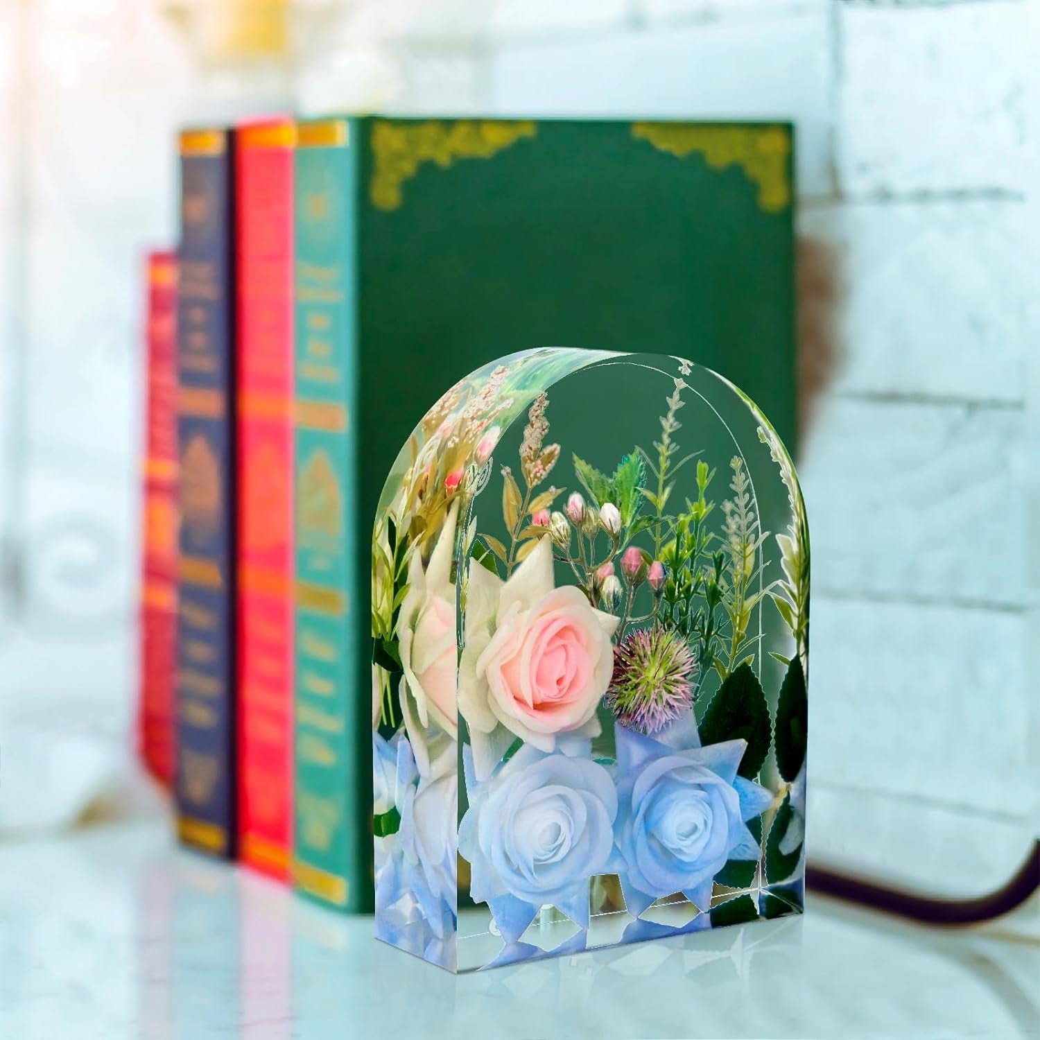 Resin Molds Silicone,Epoxy Resin Casting Craft Mold for Flower Preservation Bookends DIY Art (Large, Arch)